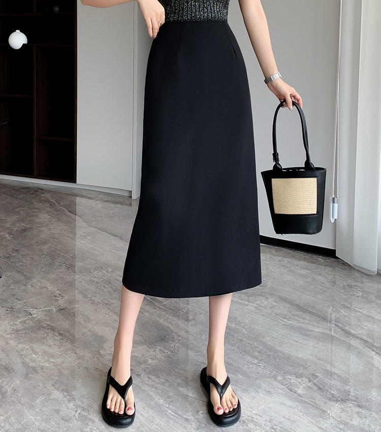 A-line drape skirt commuting profession business suit