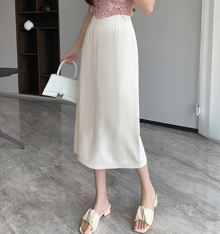 A-line drape skirt commuting profession business suit