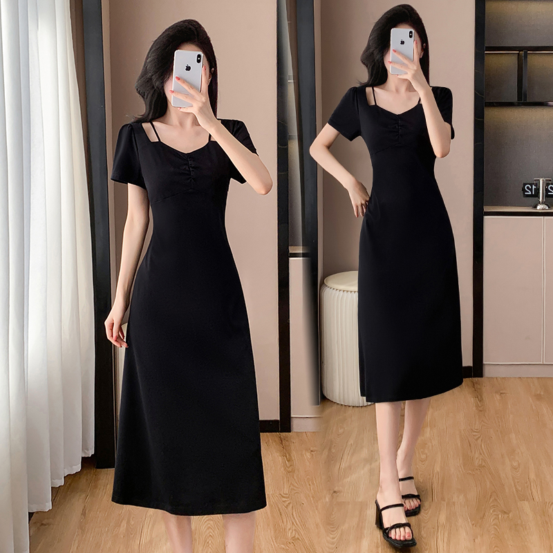 Cozy Casual summer Cover belly Hepburn style dress