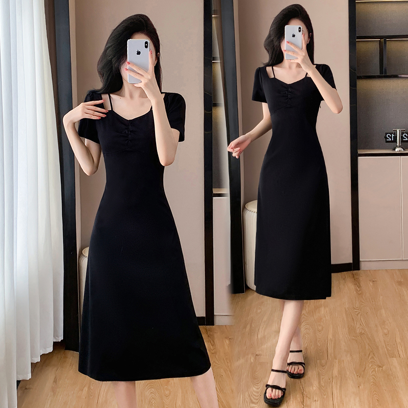 Cozy Casual summer Cover belly Hepburn style dress