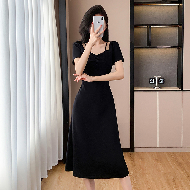 Cozy Casual summer Cover belly Hepburn style dress