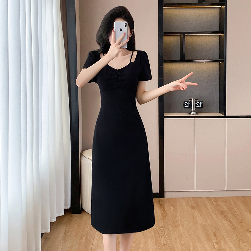 Cozy Casual summer Cover belly Hepburn style dress