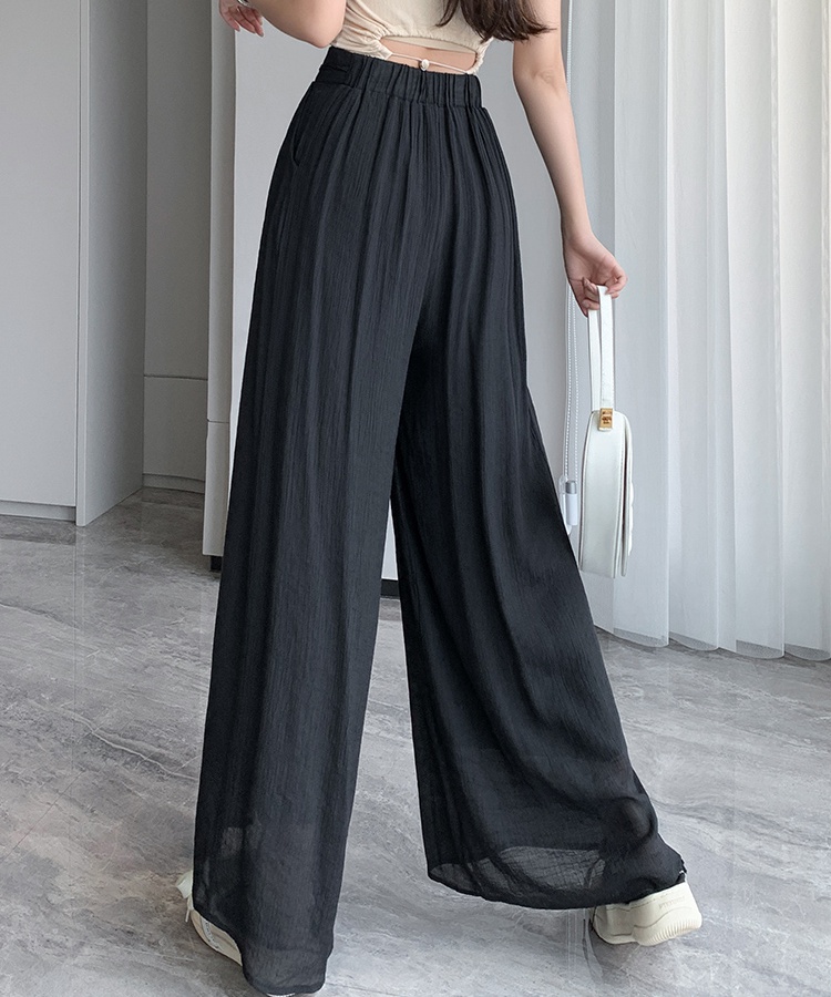 Long casual pants drape culottes for women