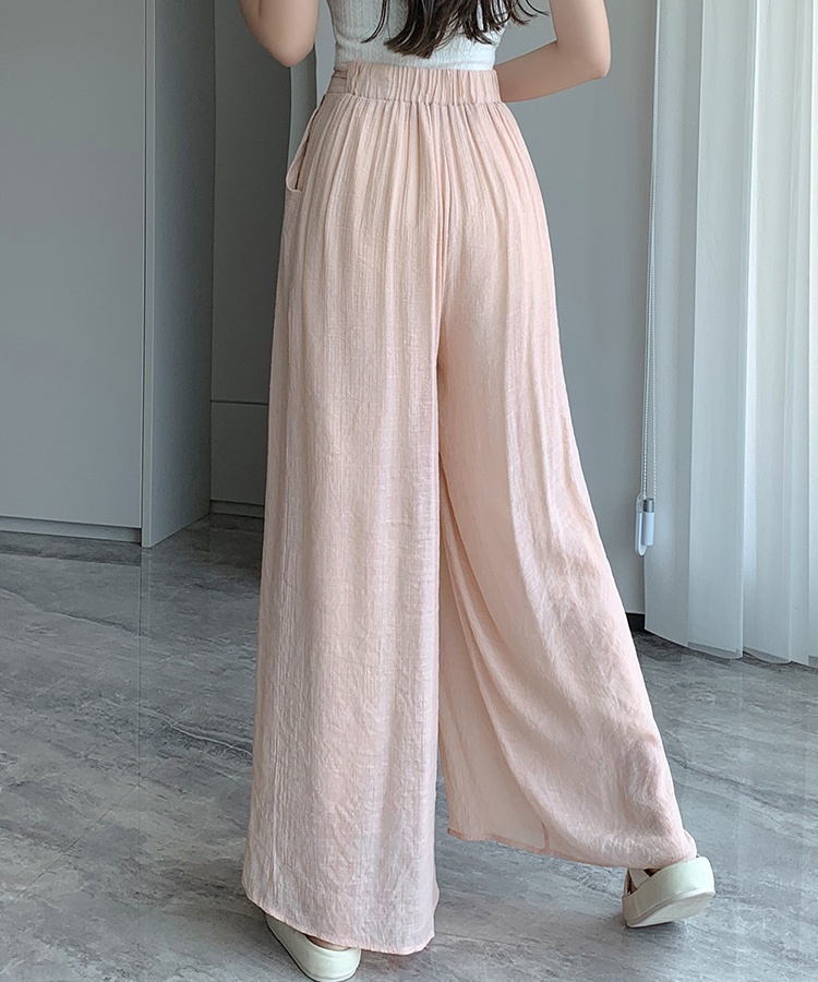 Long casual pants drape culottes for women