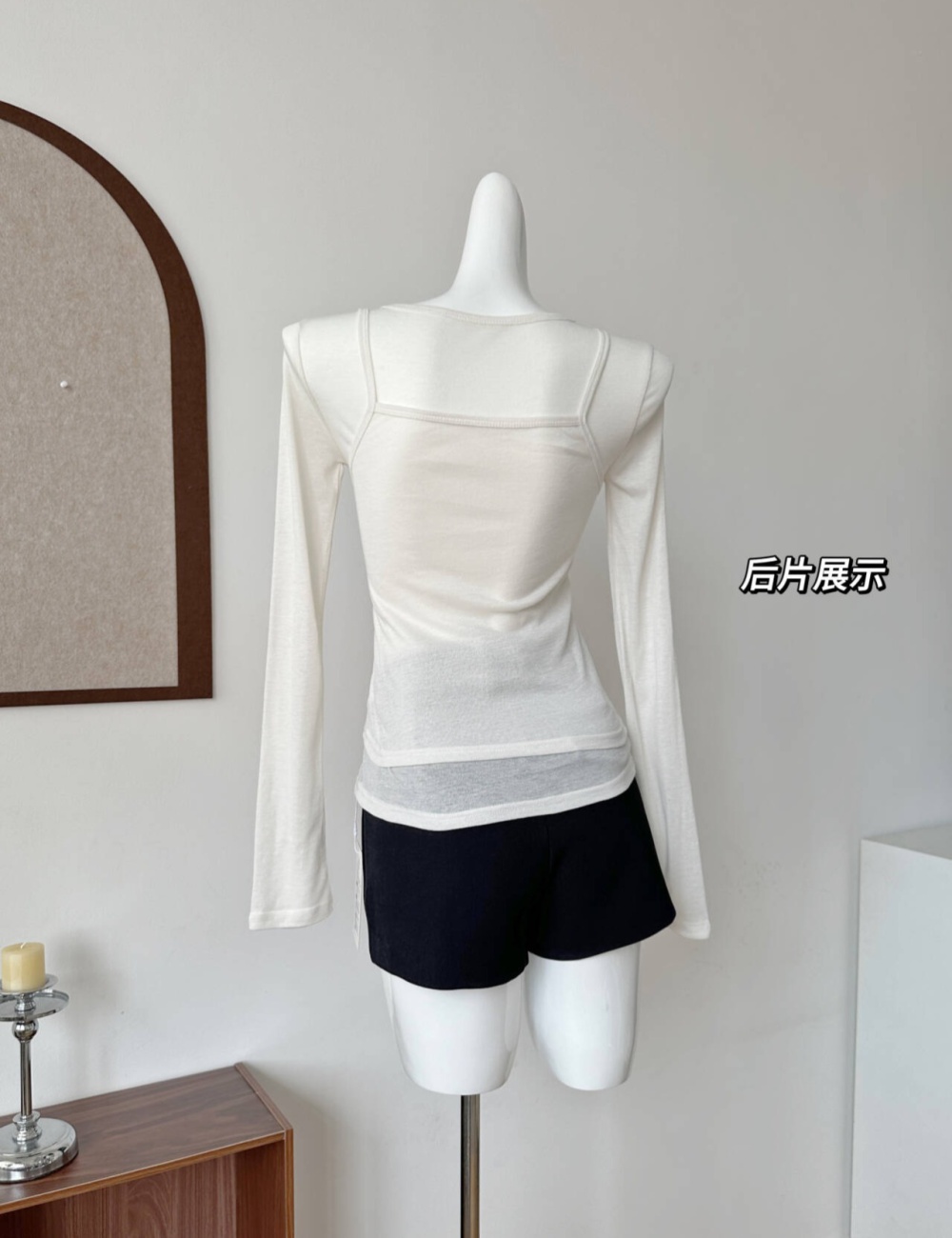 Wears outside vest slim tops 2pcs set for women