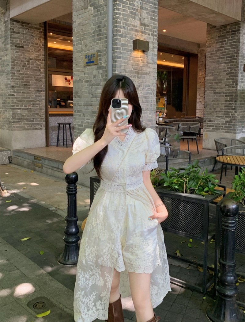 Slim lace shorts romantic style dress a set for women