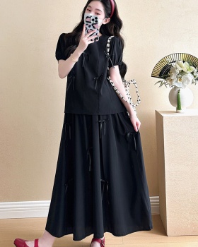 Bow loose stereoscopic maternity clothing a set