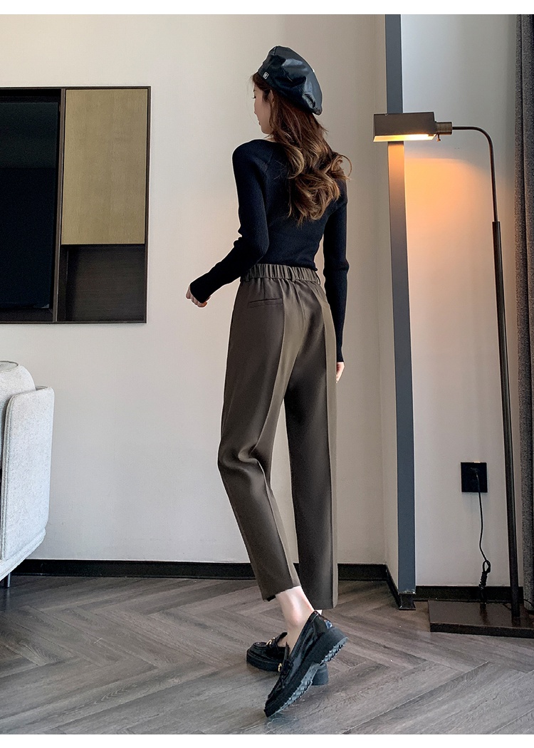 Slim pants high waist suit pants for women