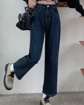 Small fellow slim jeans loose wide leg pants for women