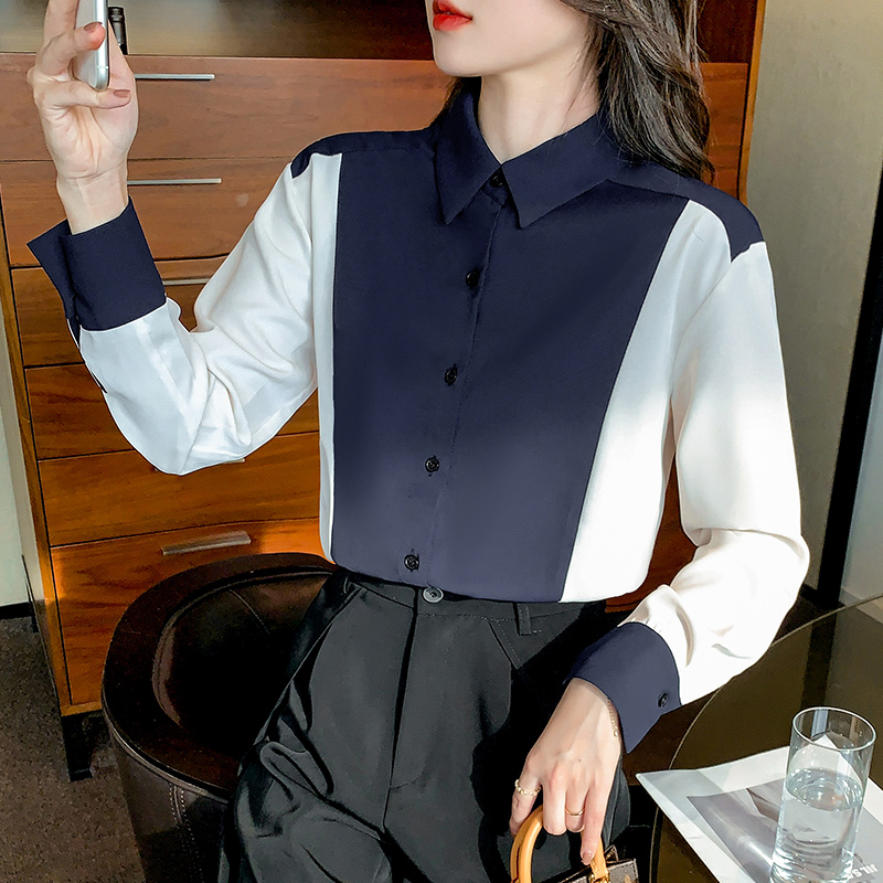 Chiffon autumn business suit temperament shirt for women