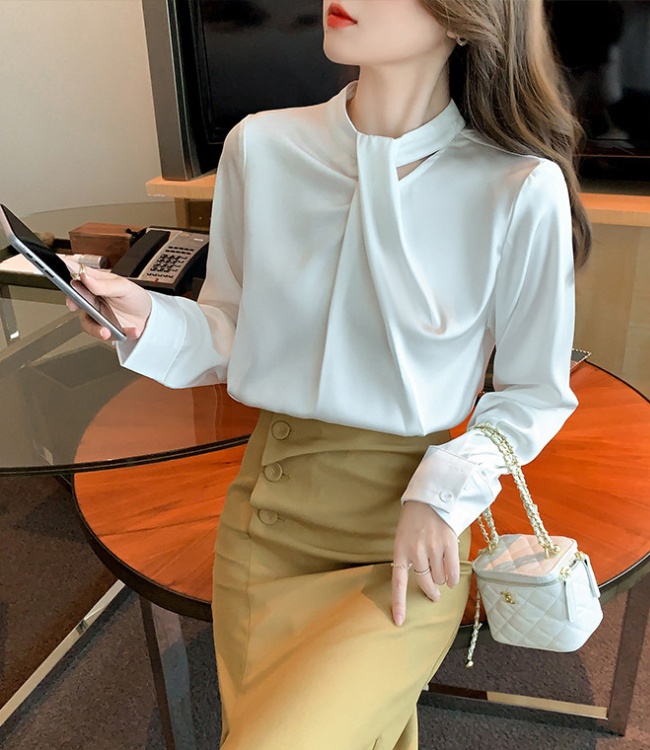 Niche temperament fashion shirt autumn retro tops for women