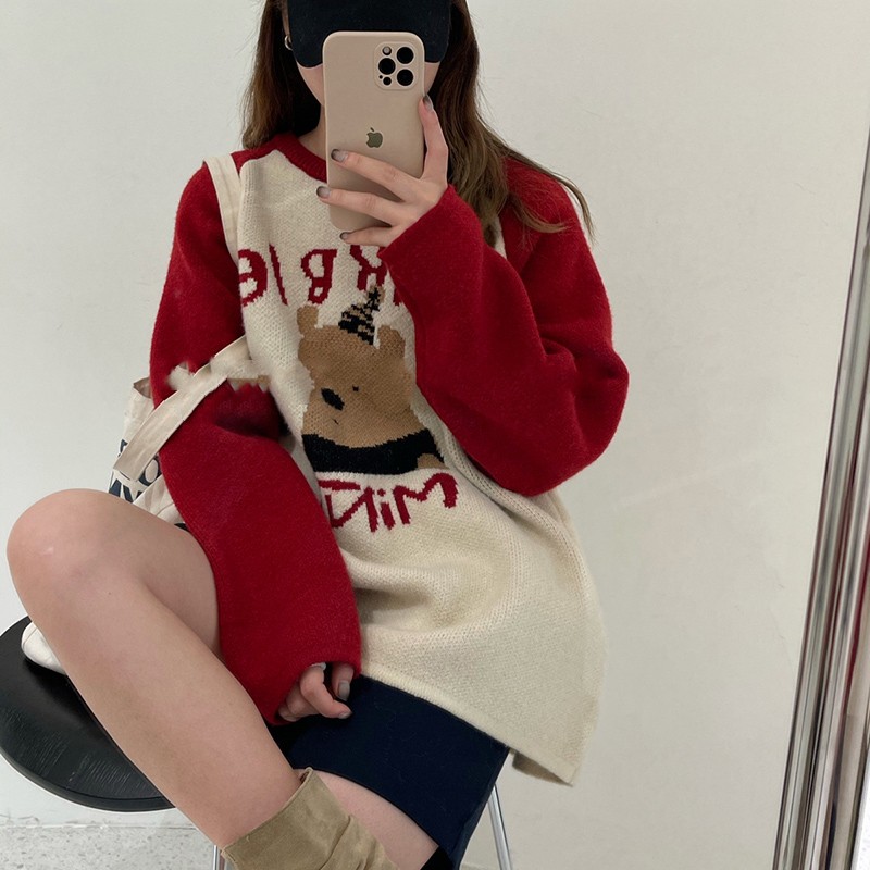 Japanese style sweater bottoming shirt for women