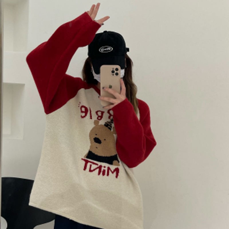 Japanese style sweater bottoming shirt for women