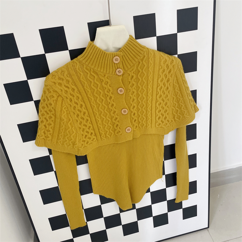 Small fellow pure niche chanelstyle sweater 2pcs set