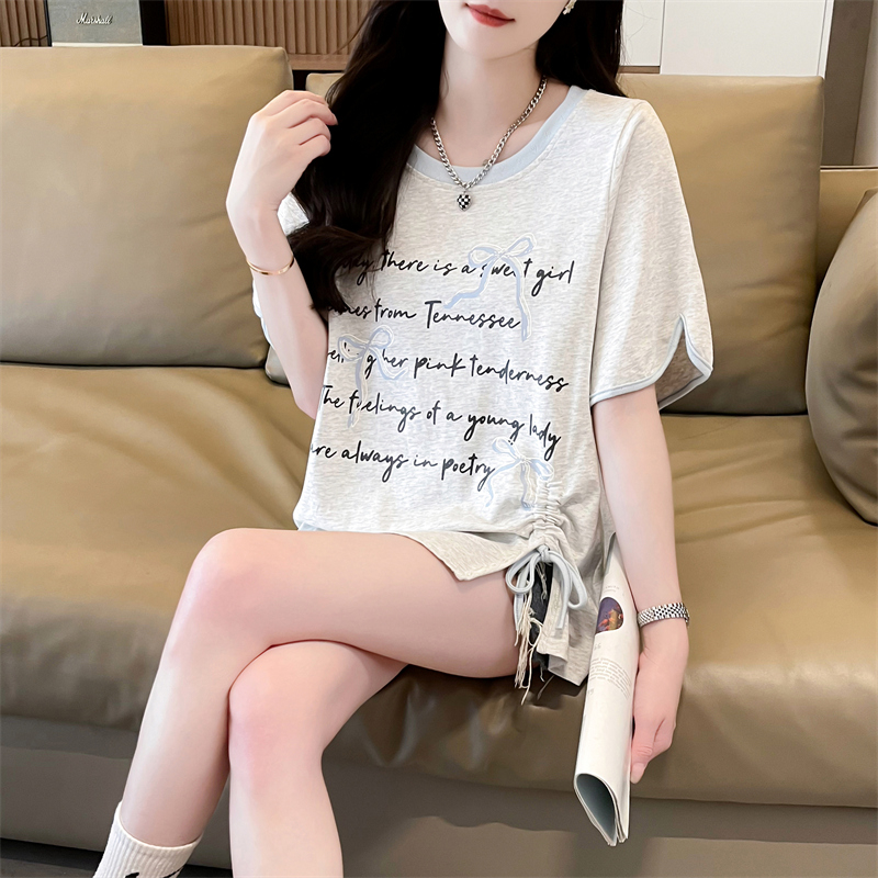 Cotton summer short sleeve mixed colors T-shirt