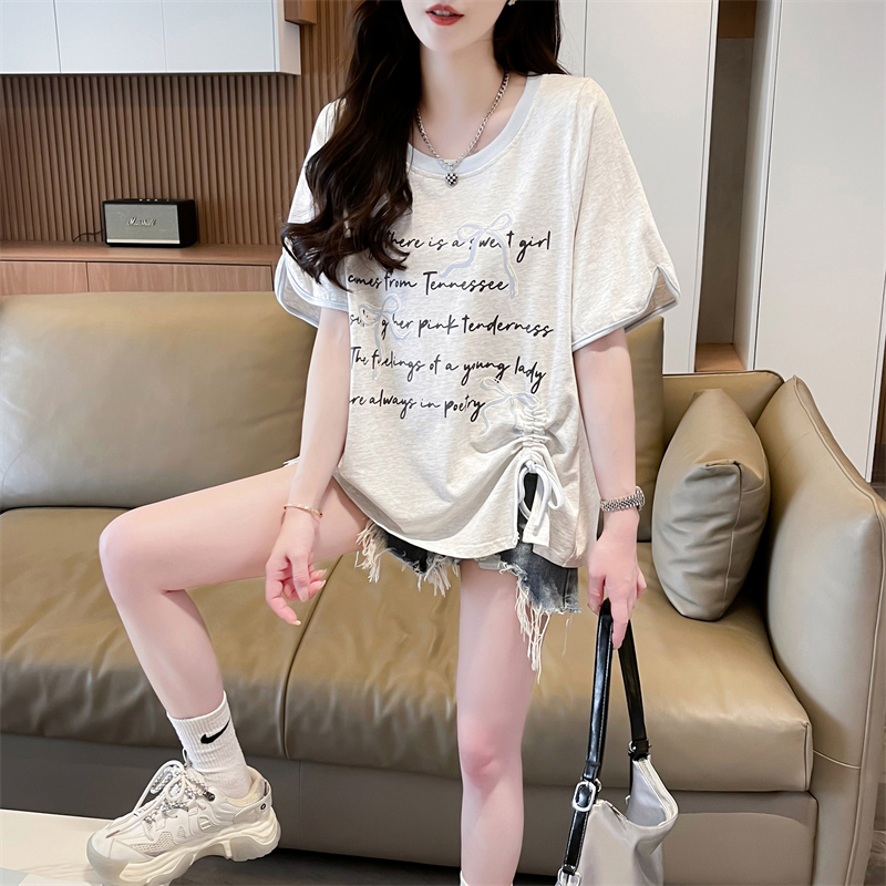 Cotton summer short sleeve mixed colors T-shirt