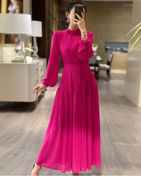 Long sleeve Chinese style stereoscopic summer dress for women