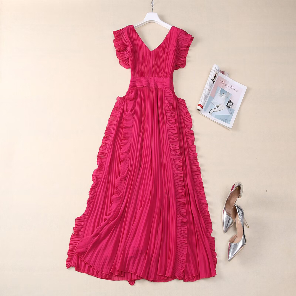 V-neck long dress temperament formal dress