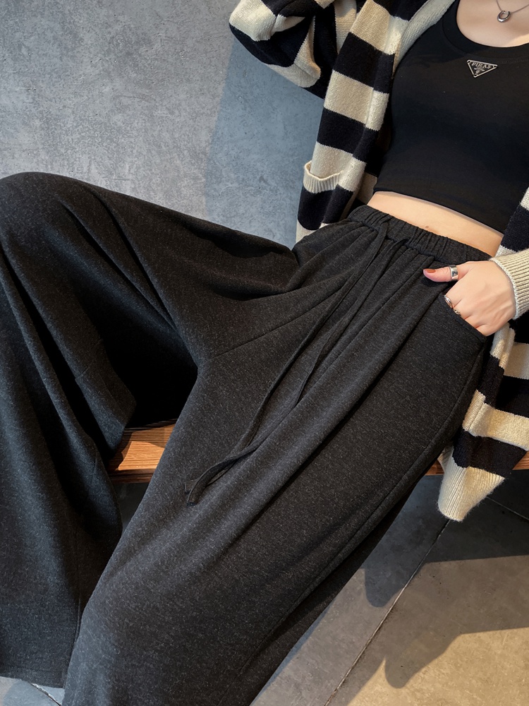 Straight wide leg pants high waist casual pants for women