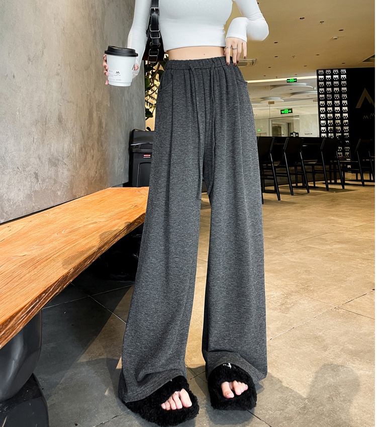 Straight wide leg pants high waist casual pants for women