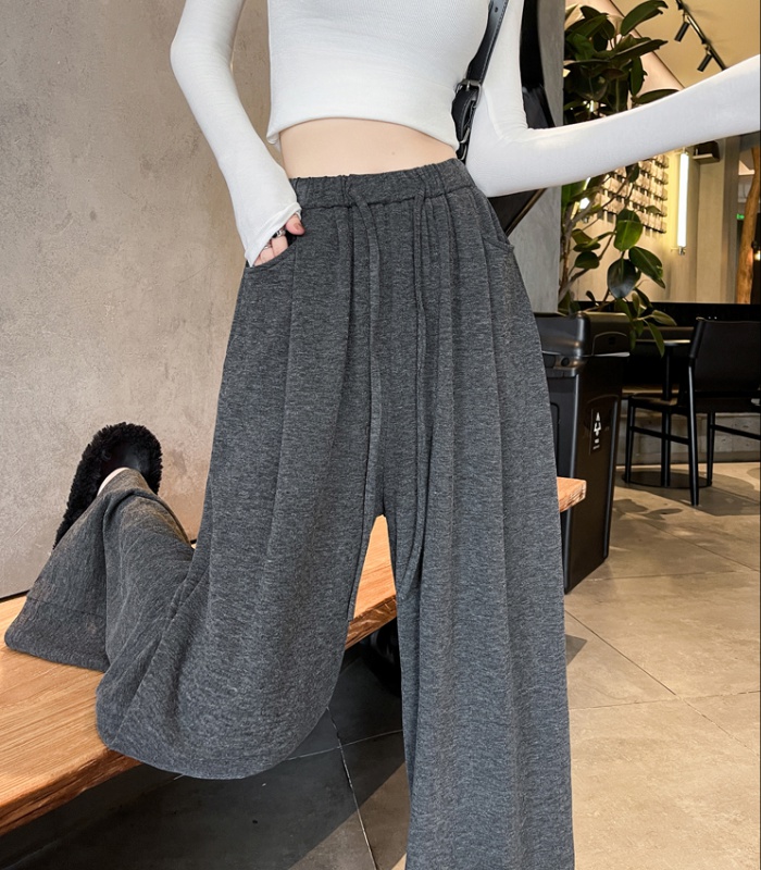 Straight wide leg pants high waist casual pants for women