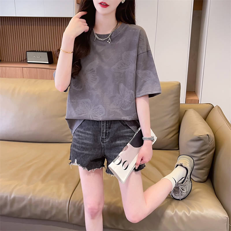 All-match loose T-shirt summer Casual tops for women