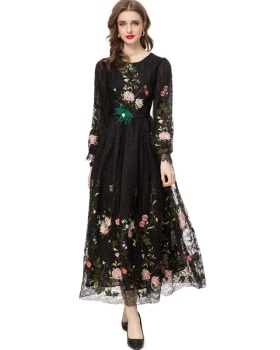 Autumn and winter long sleeve dress long formal dress for women