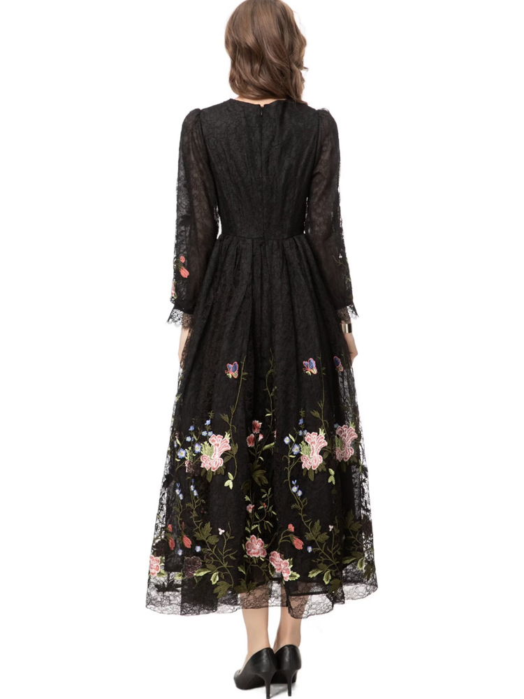 Autumn and winter long sleeve dress long formal dress for women