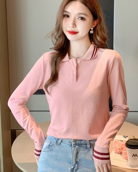 All-match overalls slim shirts long sleeve autumn T-shirt