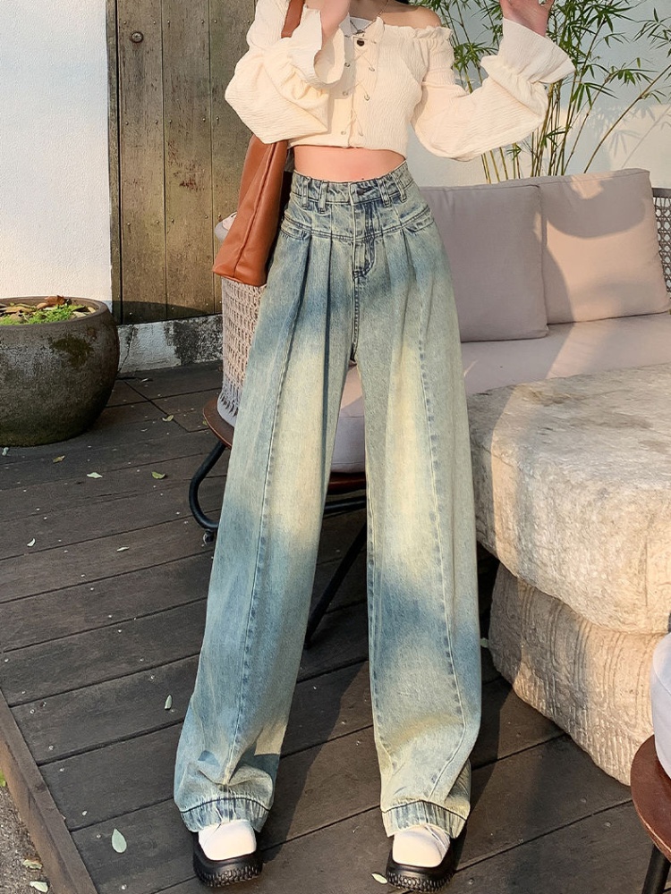 Loose drape long pants slim autumn jeans for women