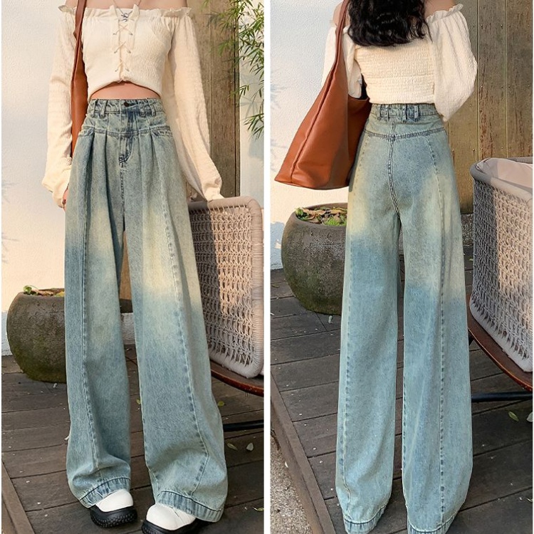 Loose drape long pants slim autumn jeans for women