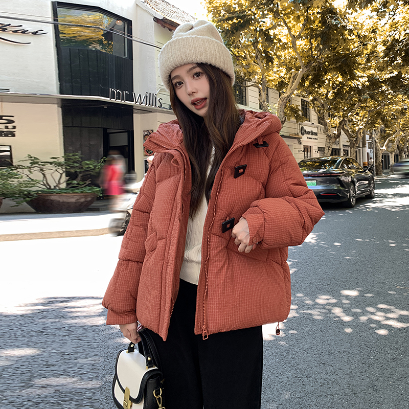 Short hooded cotton coat winter down coat