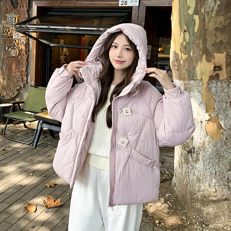 Short hooded cotton coat winter down coat