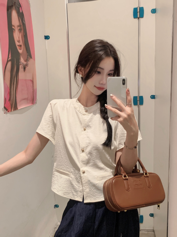 Unique short sleeve tops short shirt for women