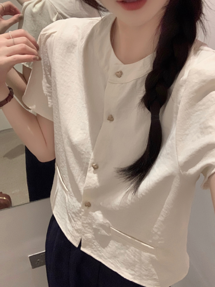 Unique short sleeve tops short shirt for women