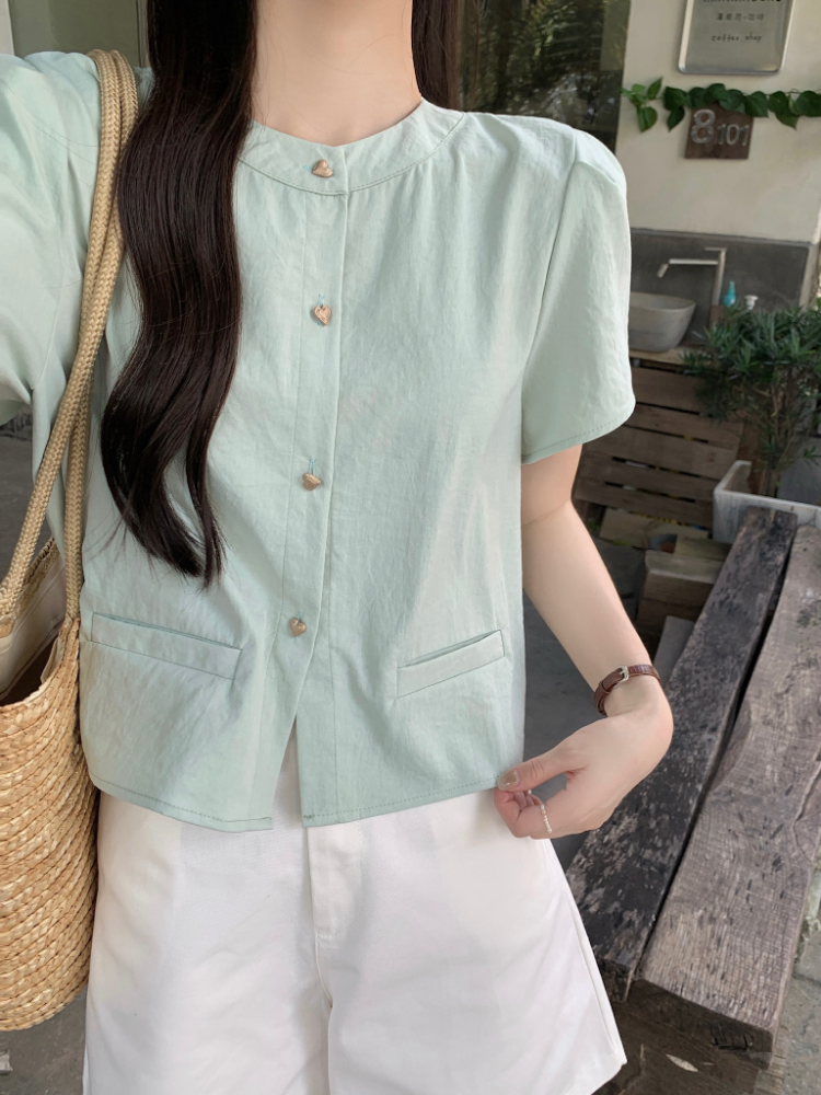 Unique short sleeve tops short shirt for women