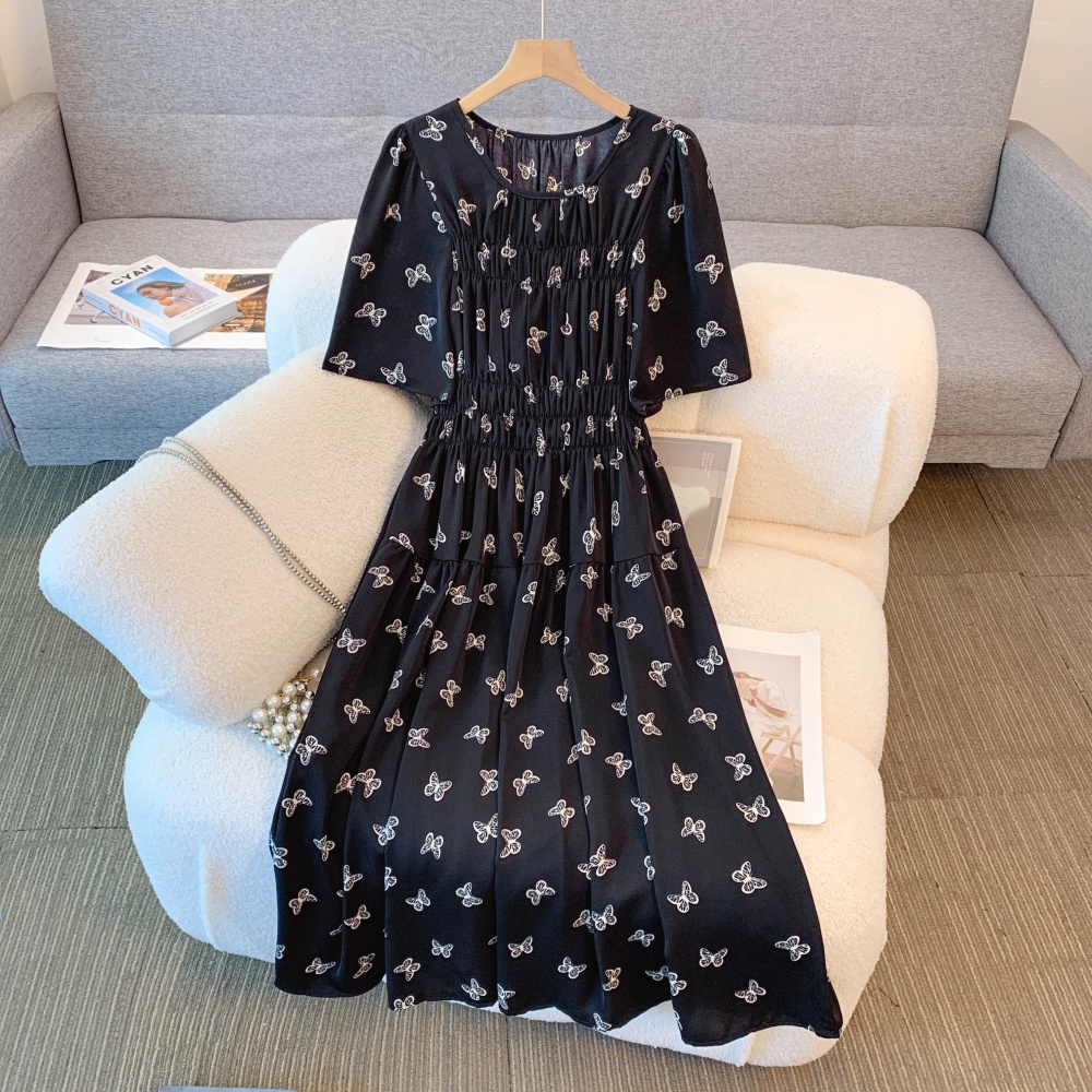 Big skirt fat high waist large yard cartoon long dress for women