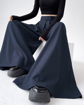 Drape business suit wide leg pants for women