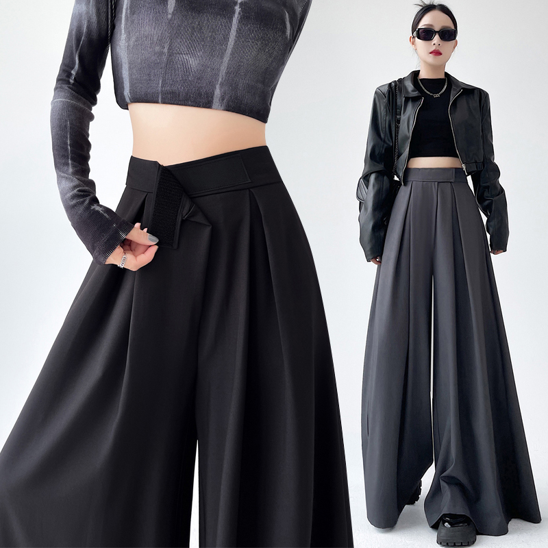 Drape business suit wide leg pants for women