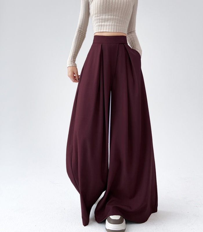 Drape business suit wide leg pants for women