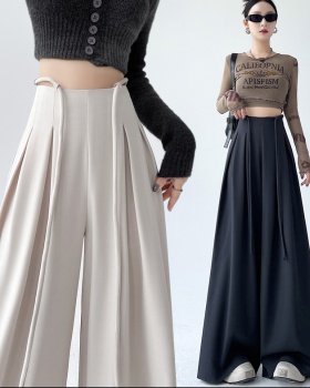 Drape slim big trousers autumn Casual loose wide leg pants