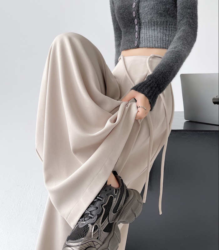 Drape slim big trousers autumn Casual loose wide leg pants