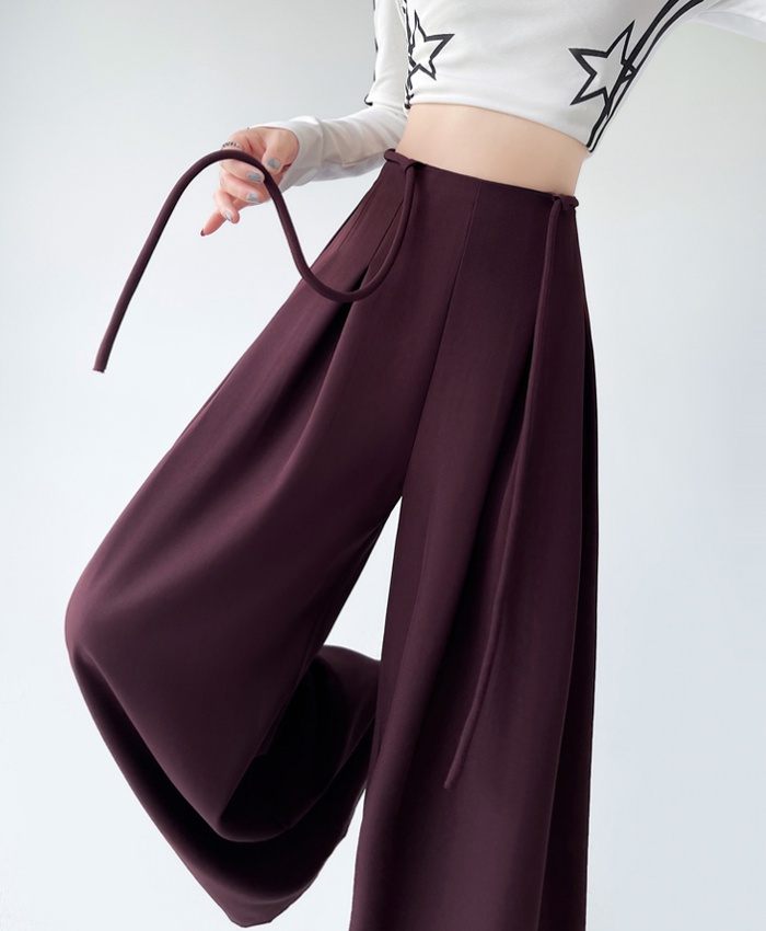 Drape slim big trousers autumn Casual loose wide leg pants