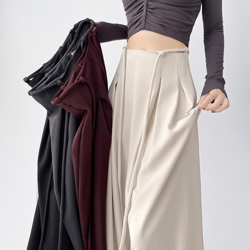 Drape slim big trousers autumn Casual loose wide leg pants