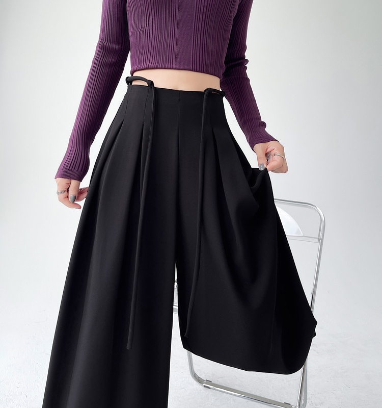 Drape slim big trousers autumn Casual loose wide leg pants