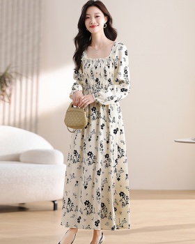 Floral Casual long dress France style maxi dress