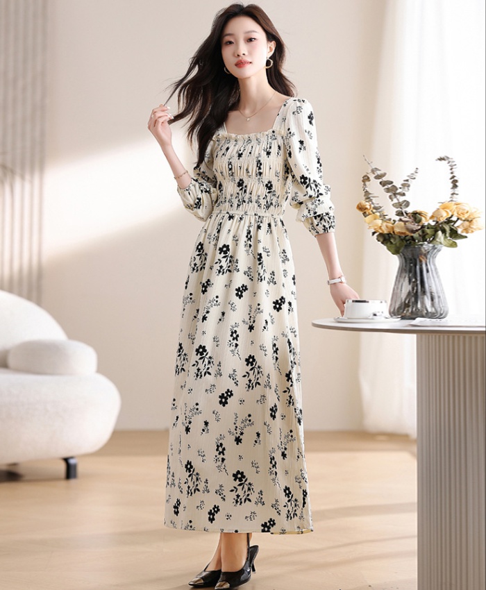 Floral Casual long dress France style maxi dress