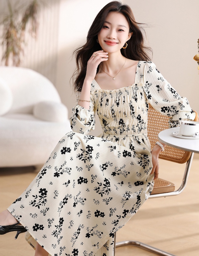 Floral Casual long dress France style maxi dress