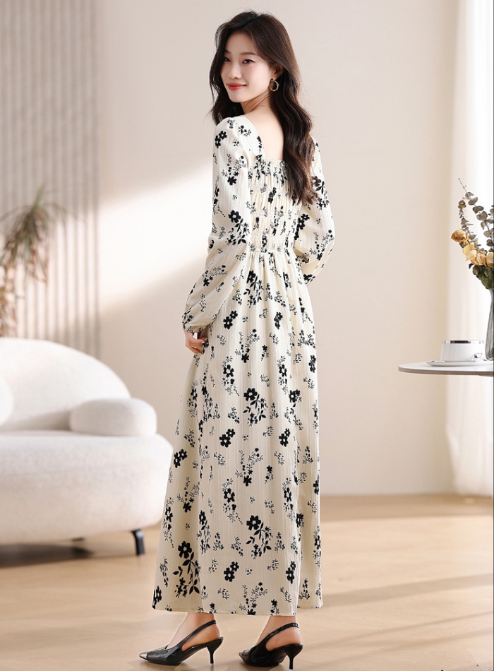 Floral Casual long dress France style maxi dress