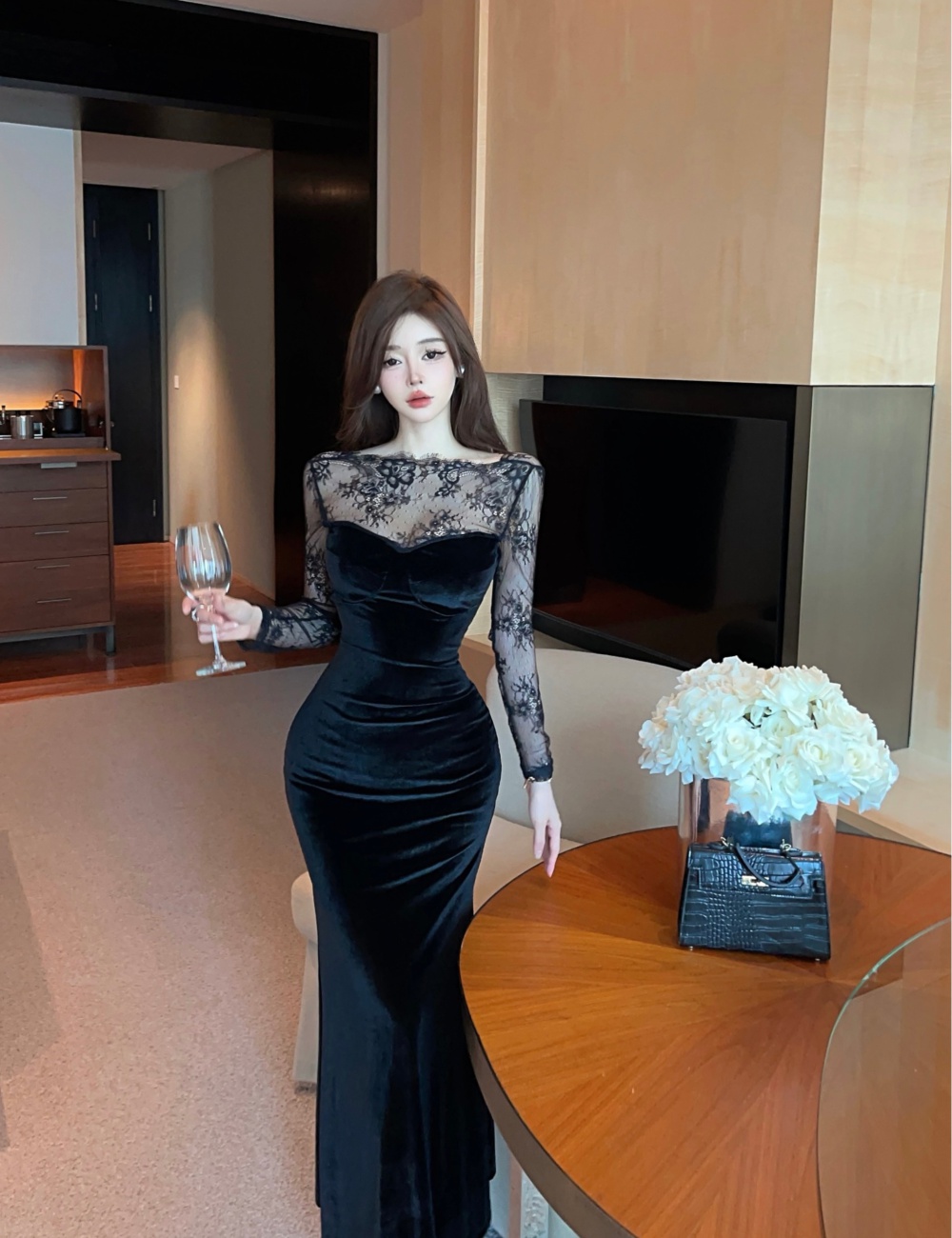 Temperament slim formal dress sexy dress